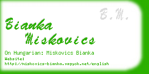 bianka miskovics business card